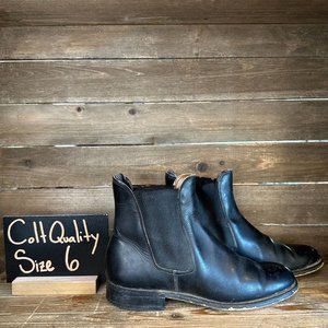 Womens‎ / Mens Colt Quality Black Leather Ankle Chelsea Boots Booties Size 8 / 6